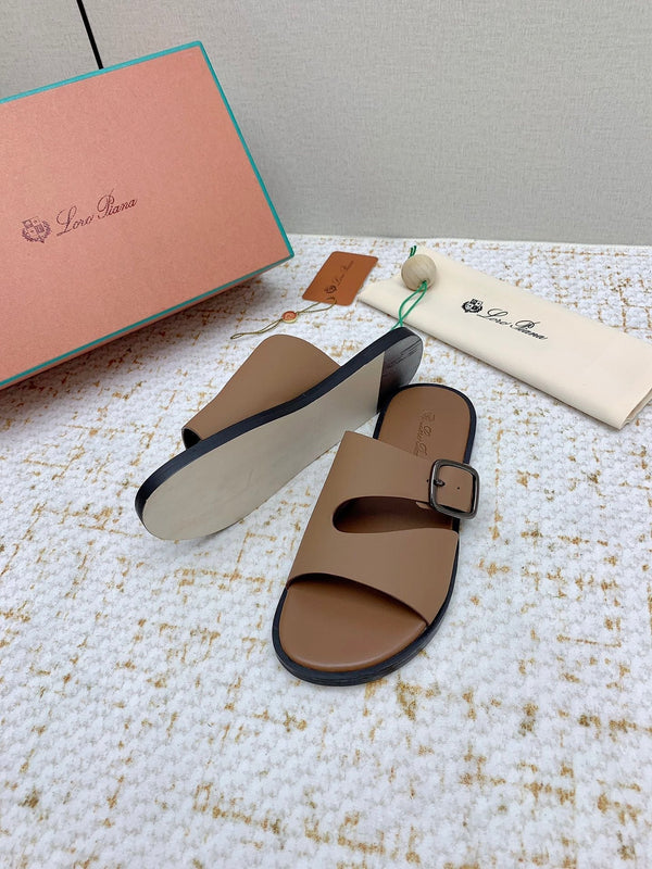 LP Men Sandals In Light Brown Calfskin