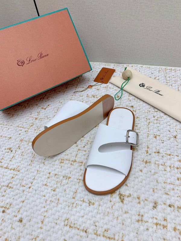 LP Men Sandals In White Calfskin