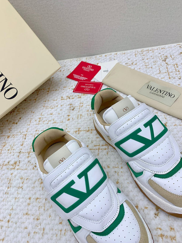 VT 25 Joy Play Low Top Sneaker White Green Cowhide 331682