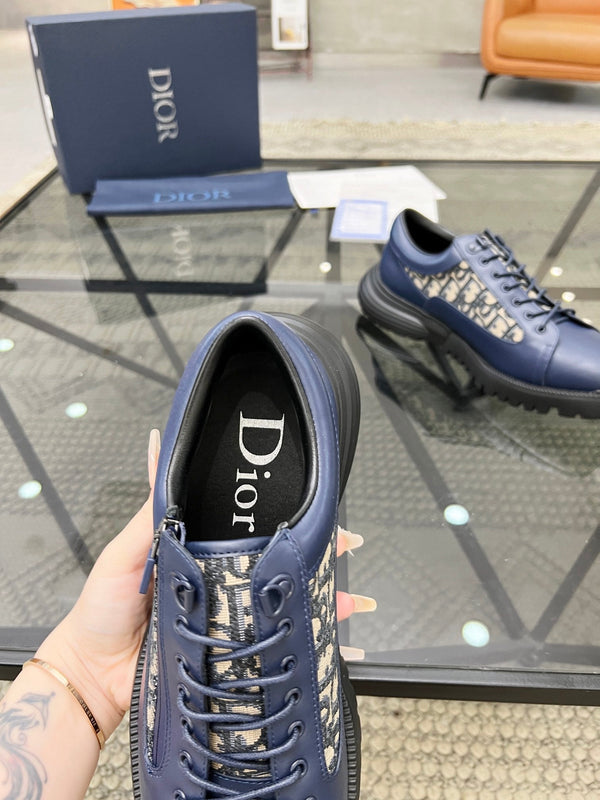 CD COMBAT DERBY SHOE NAVY CALFSKIN
