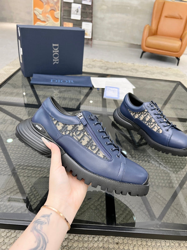 CD COMBAT DERBY SHOE NAVY CALFSKIN