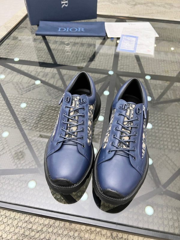 CD COMBAT DERBY SHOE NAVY CALFSKIN