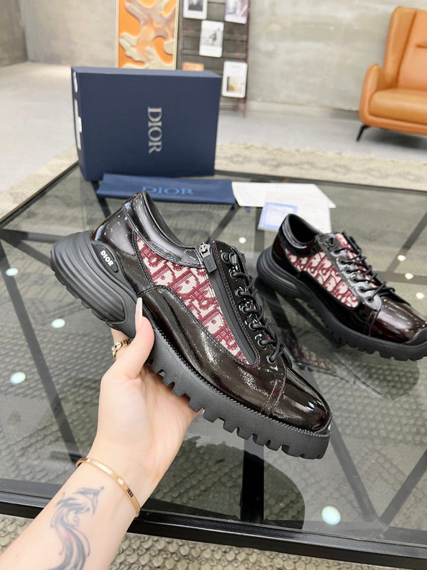 CD COMBAT DERBY SHOE WINE POLISHED CALFSKIN