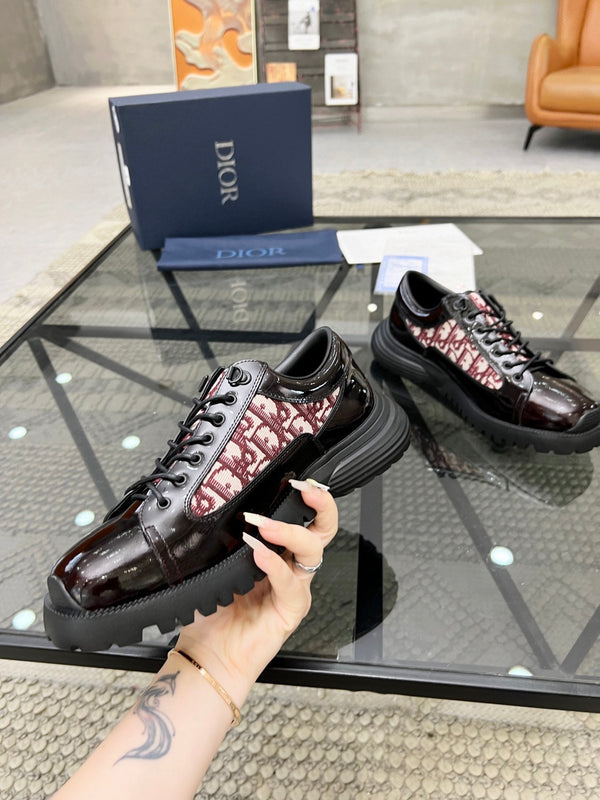 CD COMBAT DERBY SHOE WINE POLISHED CALFSKIN