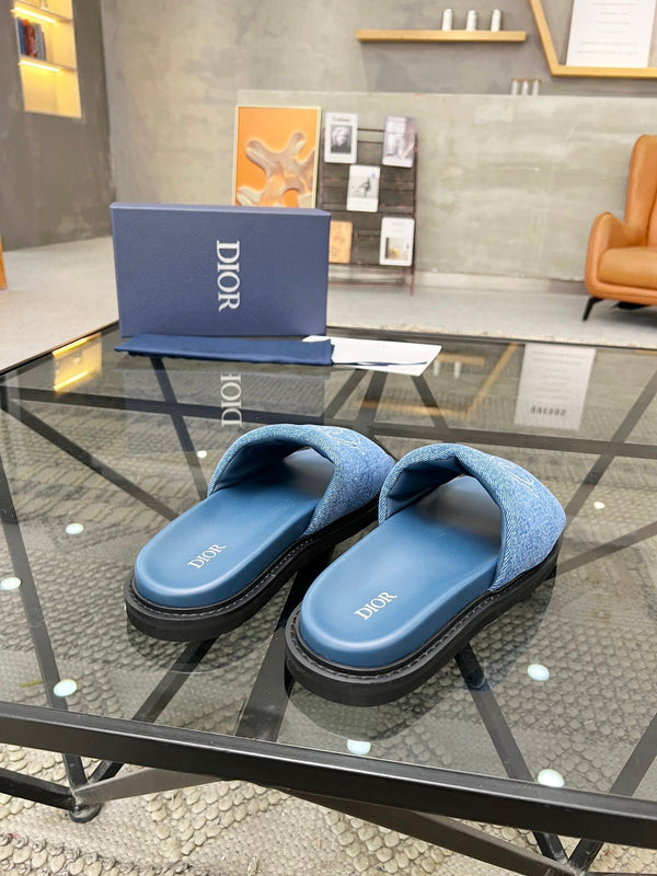 SANDALO SCIVOLANTE CD AQUA BLU DENIM