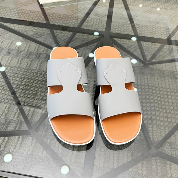 LP CROSSOVER SLIPPERS LIGHT GRAY CALFSKIN