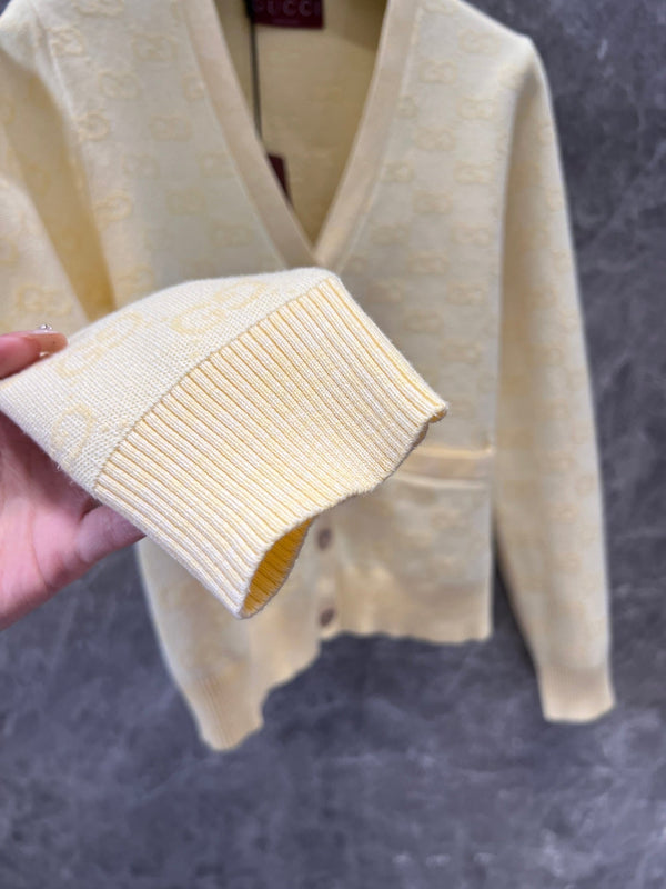 GG 25 Cardigan Light Yellow Wool 0035