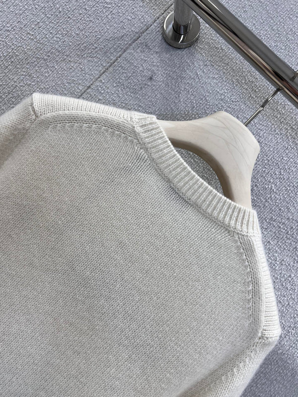 Burberry 25 Sweater White Blue Wool Cashmere