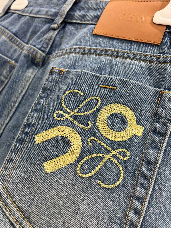 Short en jean brodé Loewe 26Ss