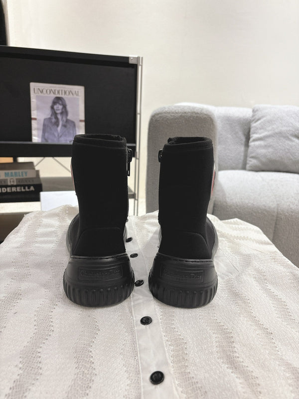 Stivaletti CD in tessuto elastico nero