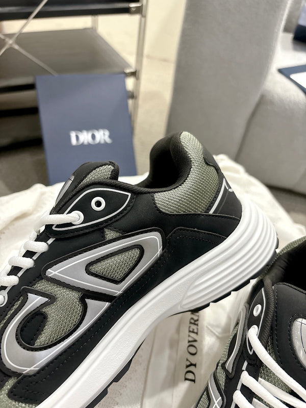 CD B30 Sneakers Black Silver Gray Technology Fabric 438319