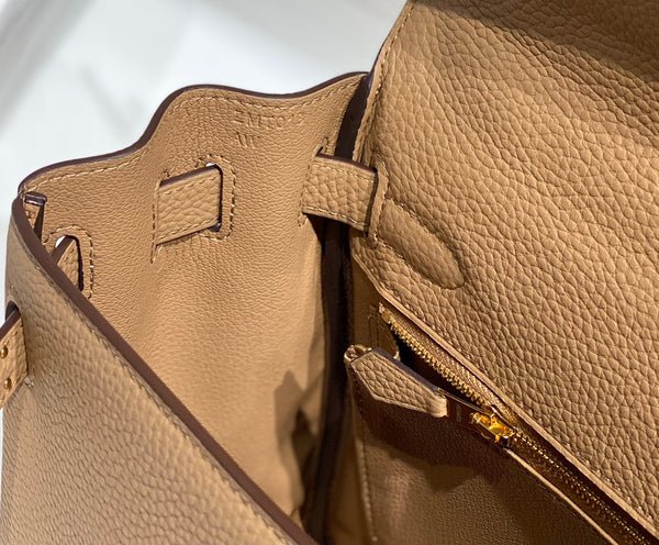 HM KELLY 28CM BEIGE TOGO GOLD HARDWARE