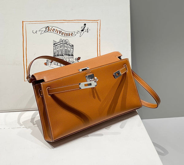 HM Kelly Elan 27cm Gold Leather Shw