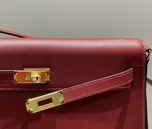 HM Kelly Elan 27cm Red Leather Ghw