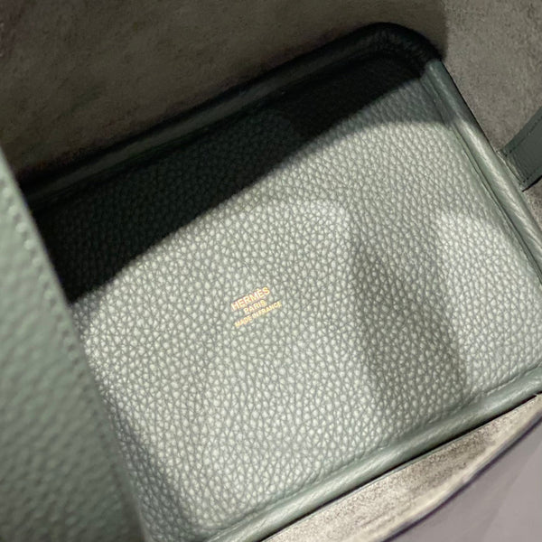 picotin lock grass green togo leather gold hardware