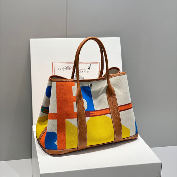 HM Garden Party 36 Multicolor Canvas e Pelle di Vitello Negonda 243386
