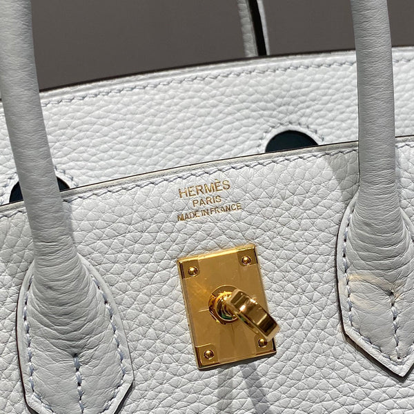 HM Birkin 20cm Blue Pale Togo Leather Gold Hardware