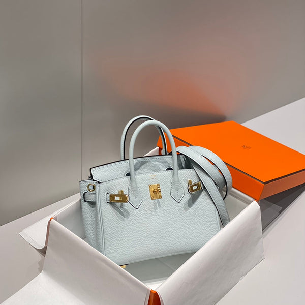 HM Birkin 20cm Blue Pale Togo Leather Gold Hardware