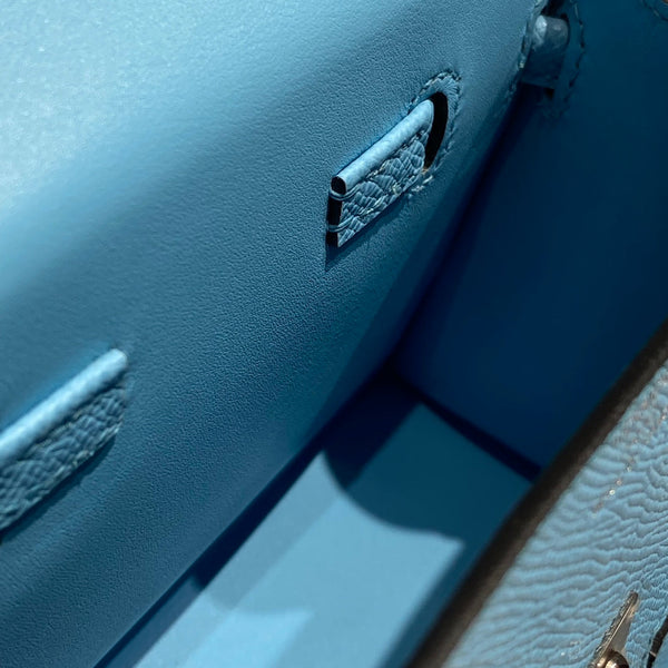 HM Kelly Doll Picto Bag Blue Sky White Togo Leather 269991