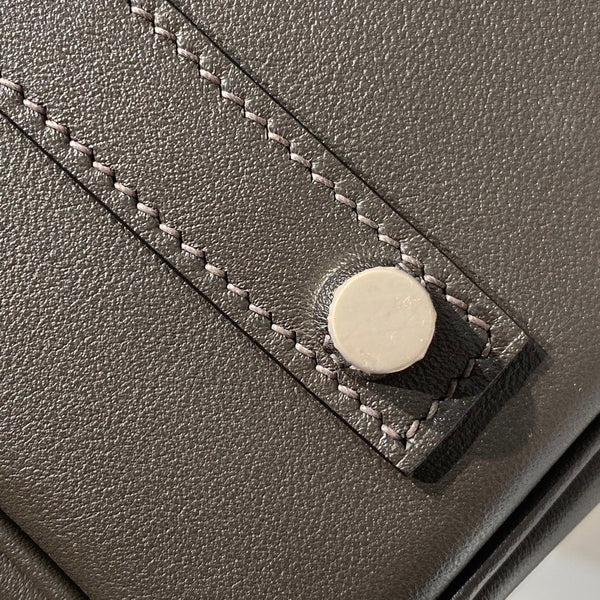 HM Shoulder Birkin 29 Black Chocolate Leather 222332