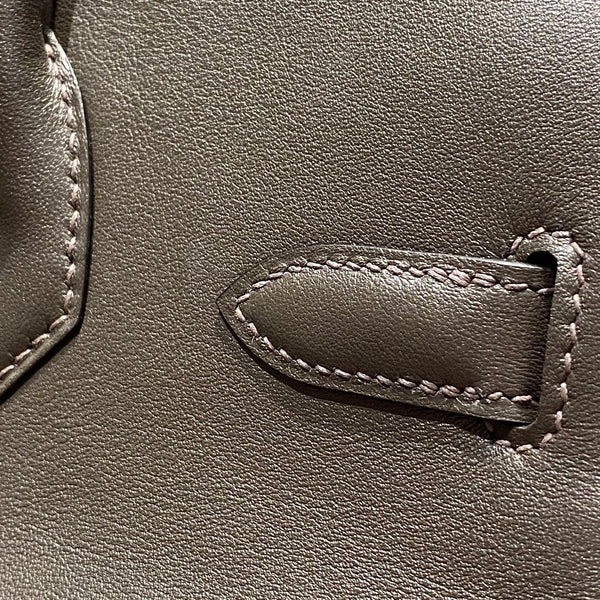 HM Shoulder Birkin 29 Black Chocolate Leather 222332