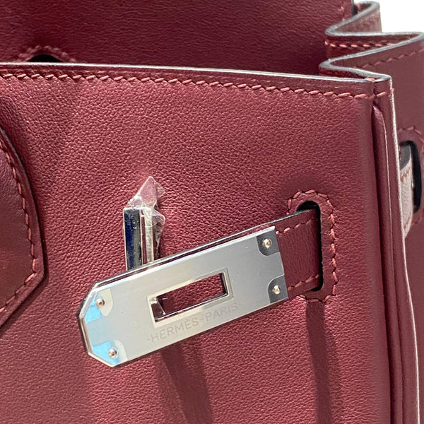 HM Shoulder Birkin 29cm Burgundy Swift Leather Silver Hardware