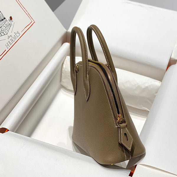 HM Bolide 25 Pelle Epsom marrone pastello con hardware dorato 237387