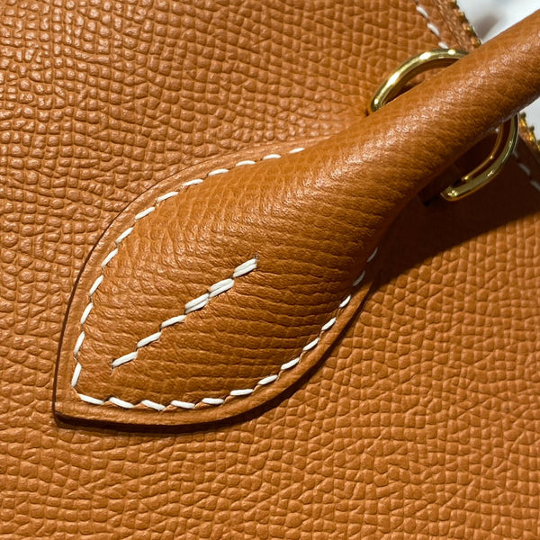 HM Bolide 25 Ginger Epsom Leather Gold Hardware 237402