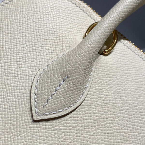 HM Bolide 25 Pelle Epsom bianca Hardware dorato 237407