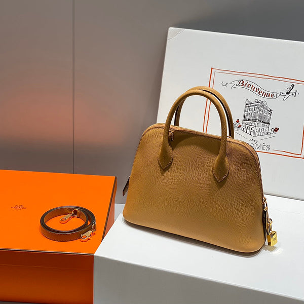 HM Bolide 25 Camel Epsom Leather Gold Hardware 237418