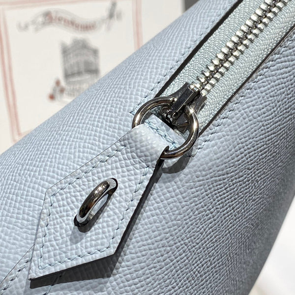 HM Bolide 25 Pelle Epsom blu chiaro con hardware argento 237433