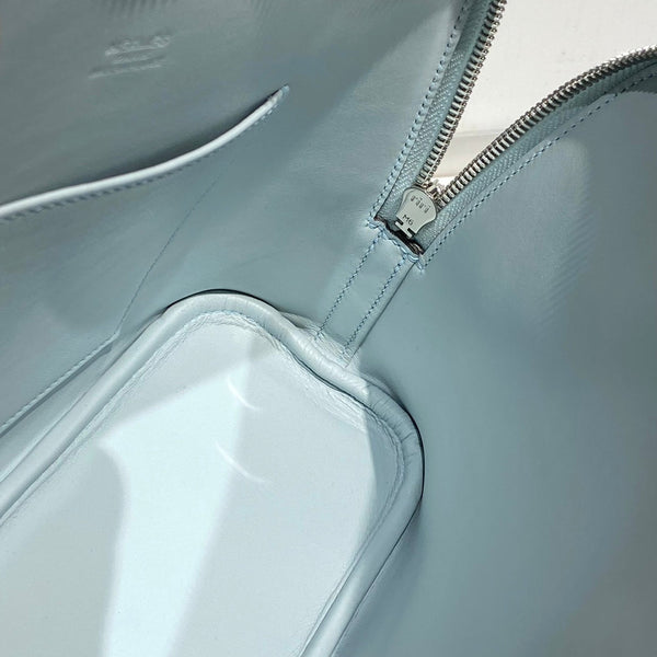 HM Bolide 25 Pelle Epsom blu chiaro con hardware argento 237433