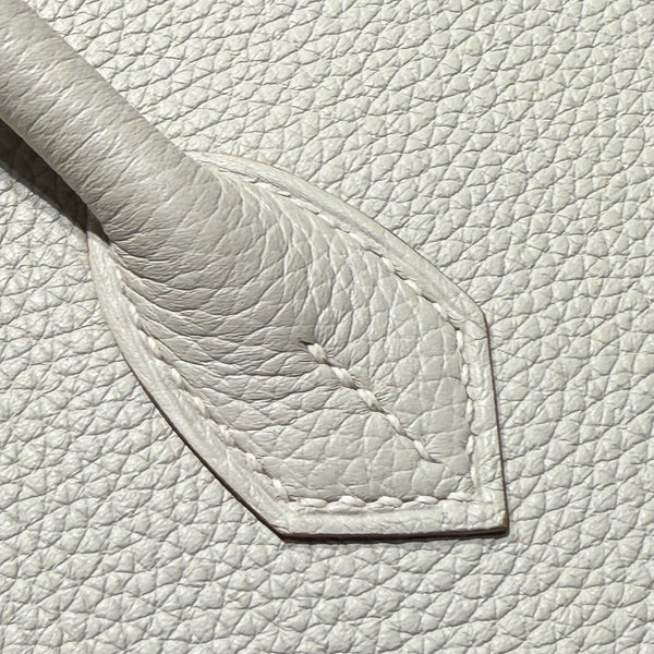 HM BIRKIN 25CM WHITE TOGO LEATHER SILVER HARDWARE 237490