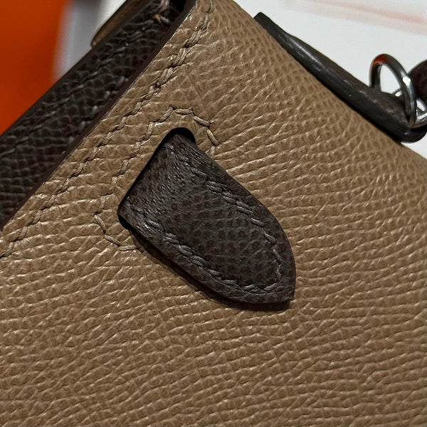 HM Mini Kelly 19 Sepia Epsom 243145