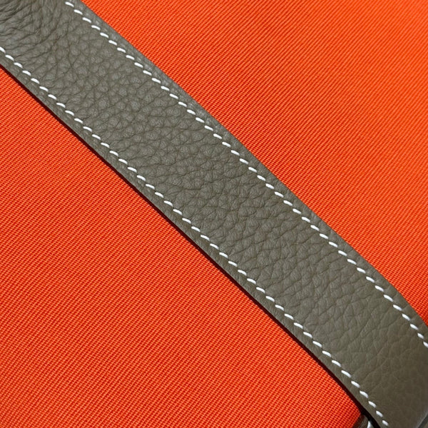 Borsa HM Garden Party 30cm Etoupe Togo Orange Canvas