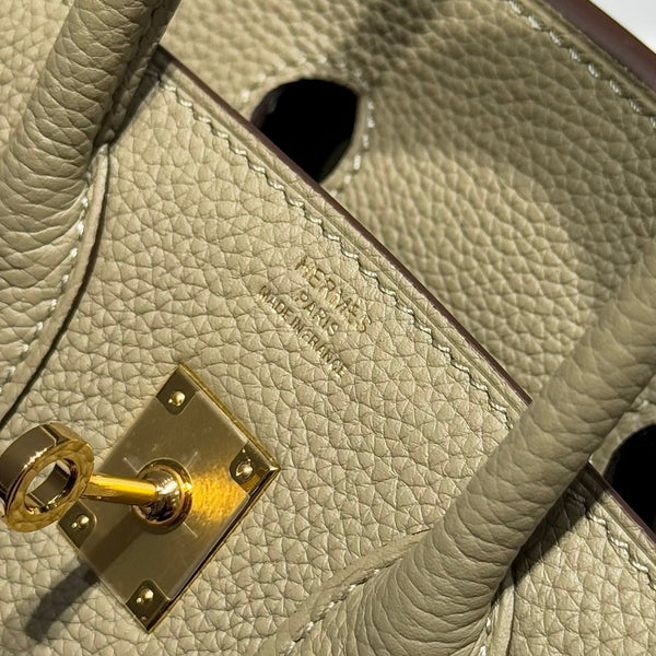 Hermes Birkin Beige with Gold Buckle Calfskin 255601