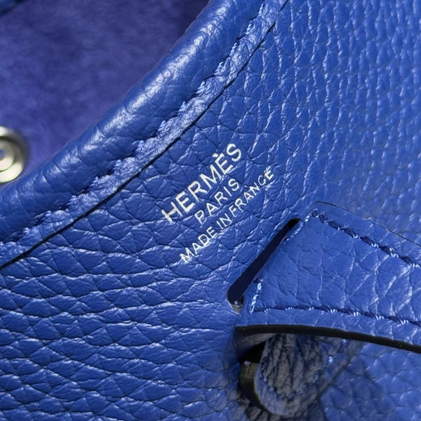 Borsa Hermes Evelyn 18 in pelle Epsom blu elettrico 255533
