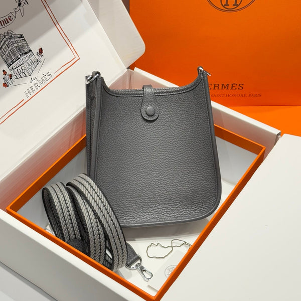 Hermes Evelyn 18 Bag Graphite Gray Epsom Leather 255530
