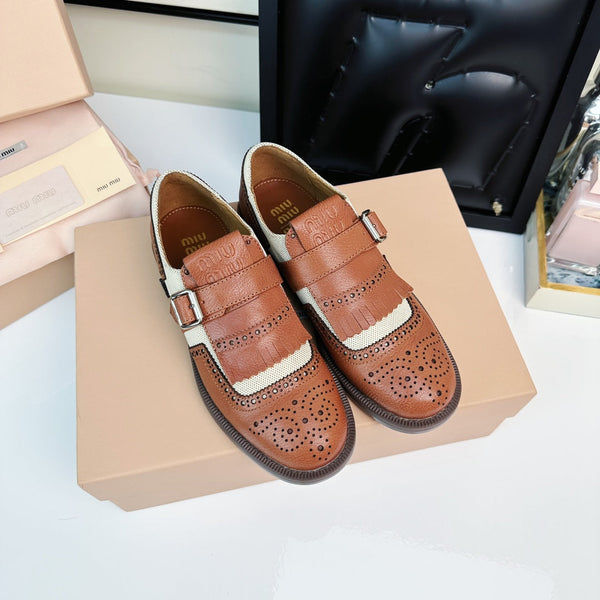 Church's X Miu Loafers Brown Orange Calfskin