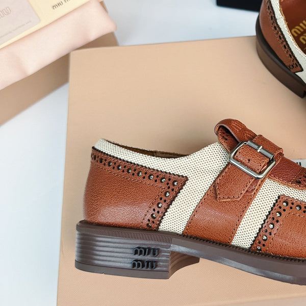 Church's X Miu Loafers Brown Orange Calfskin