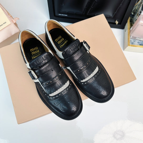 Church's X Miu Loafers Black Calfskin