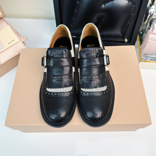 Church's X Miu Loafers Black Calfskin