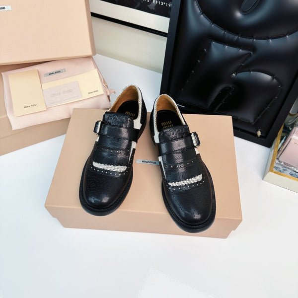 Church's X Miu Loafers Black Calfskin