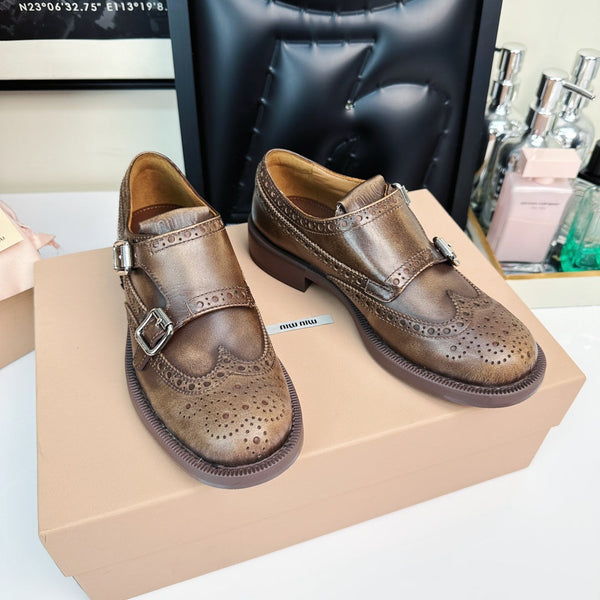Church's X Miu Loafers Matte Brown Calfskin