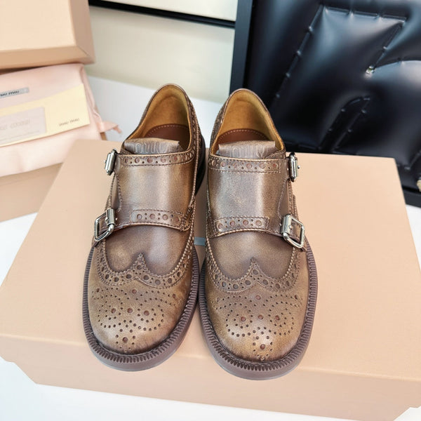 Church's X Miu Loafers Matte Brown Calfskin