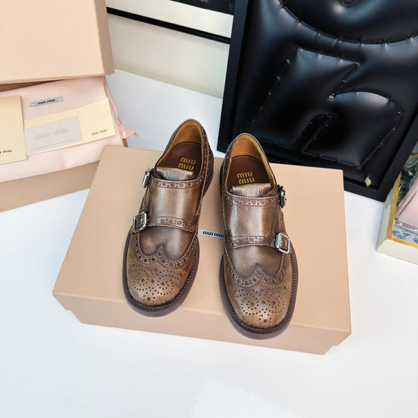 Church's X Miu Loafers Matte Brown Calfskin
