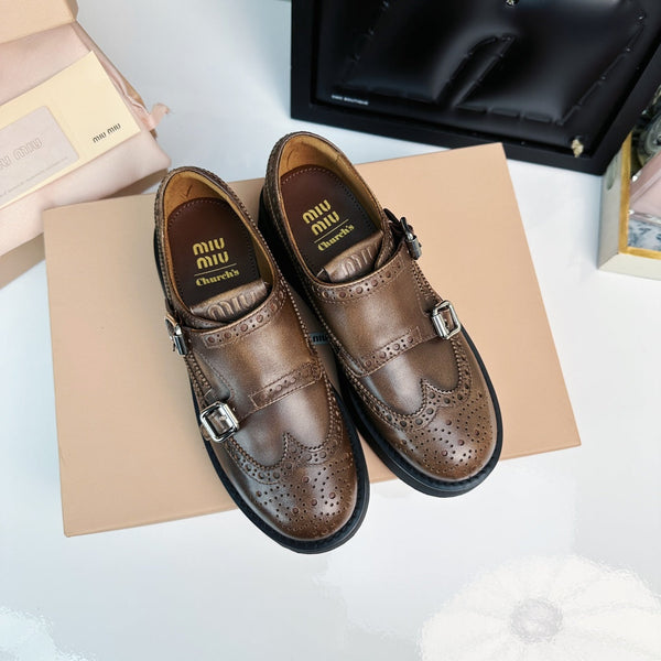 Church's X MiuLoafers Classic Matte Brown Calfskin