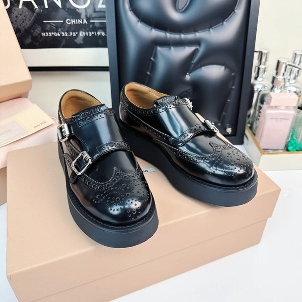 Church's X Miu Loafers Classic Black Calfskin