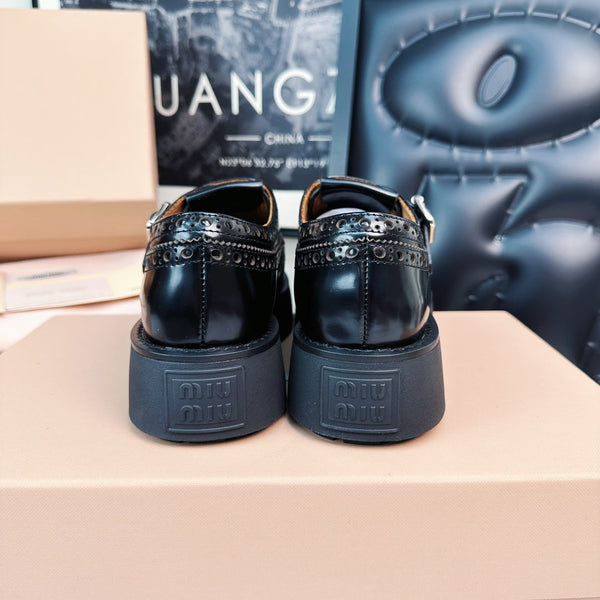 Church's X Miu Loafers Classic Black Calfskin