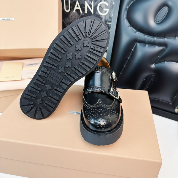 Church's X Miu Loafers Classic Black Calfskin